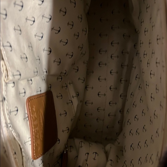 Brighton Tan and Black Tote with Classic Stripes - Picture 2 of 3